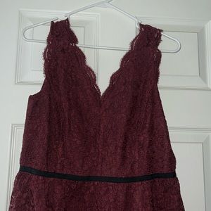 Lace maroon/burgundy dress.